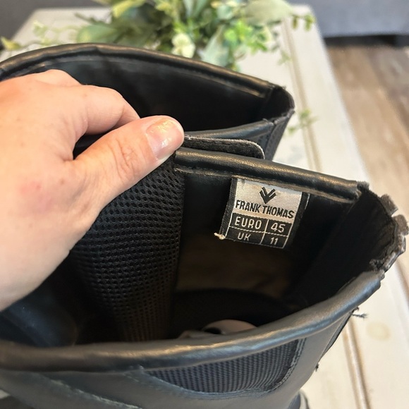 FRANK THOMAS Men's Size 12 Black Motorcycle Boots - Picture 3 of 12